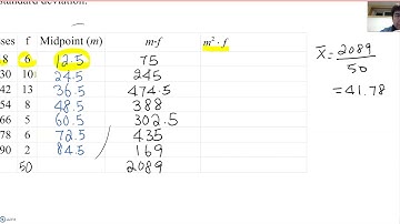 Lesson 4.8 Find the sample mean, variance and standard deviation using the frequency table