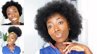 The Current State Of My Natural Hair Afro Hair Styling After Stretching With African Threading