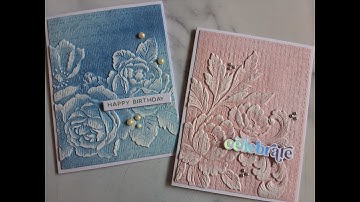 Layered Embossing   More Embossing Folder Fun!