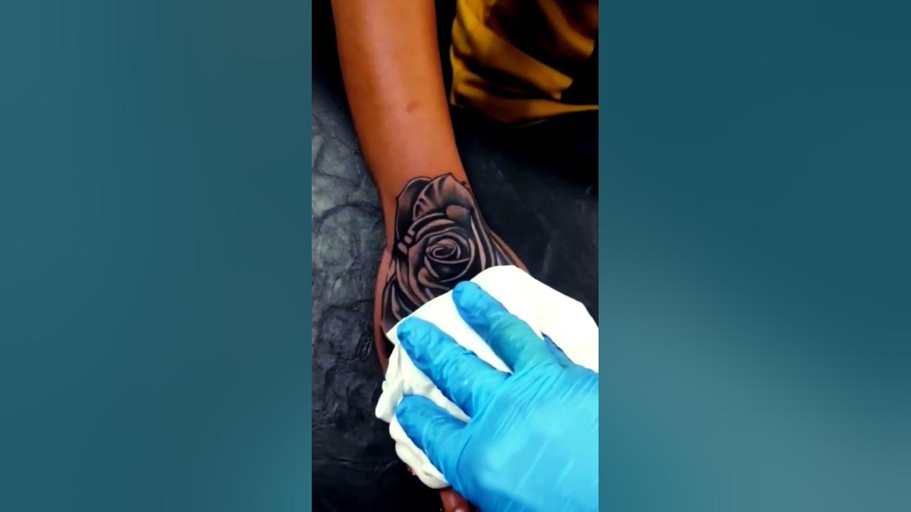 Blue Rose Hand Tattoo for Women - wide 3