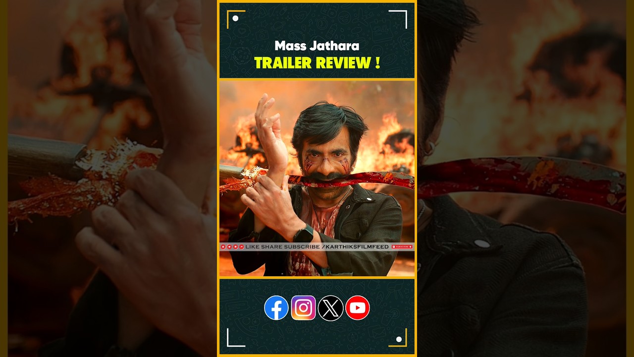 Mass Jathara Trailer Review 😯🔥 | Ravi Teja | Latest movie updates 