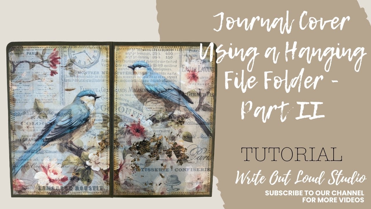 Journal made from a Hanging File Folder - Part II - YouTube