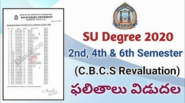 SU Degree 2nd, 4th & 6th SEM Regular Revaluation Results 2020 || How to Check SU Degree Results 2020