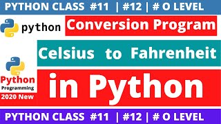 python program : Celsius to Fahrenheit conversion | celsius to fahrenheit conversion program 2020