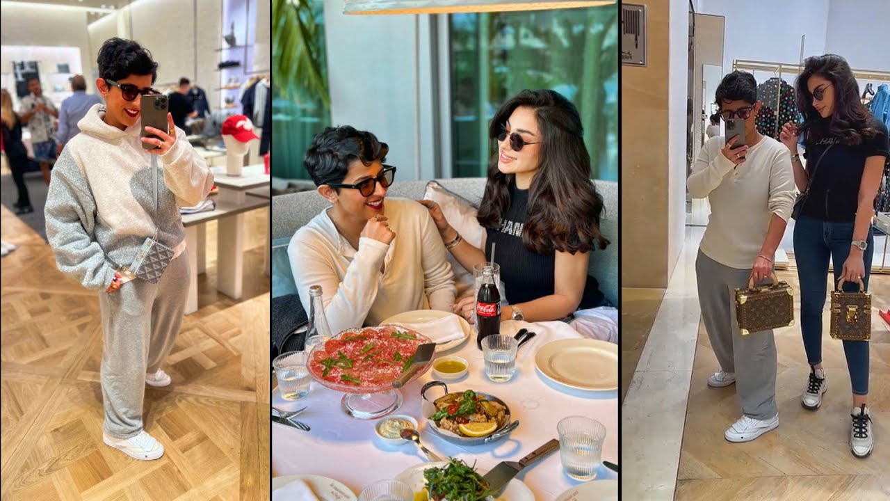 نوره العميري اخر يوم في دبي تتمشى مع زينب العلوان في دبي مول❤️