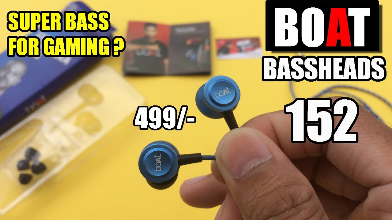 Boat BassHeads 152 Super Bass Wired Earphone with Mic Review and Unboxing Budget Gaming