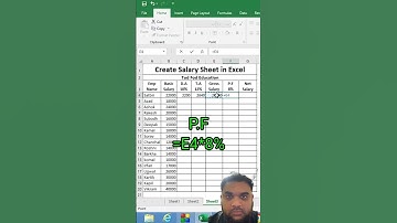 Create salary sheet in excel #excel #salarysheet #exceltips #exceltutorial