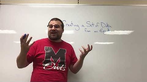 How to Create a Data Set from an Equation