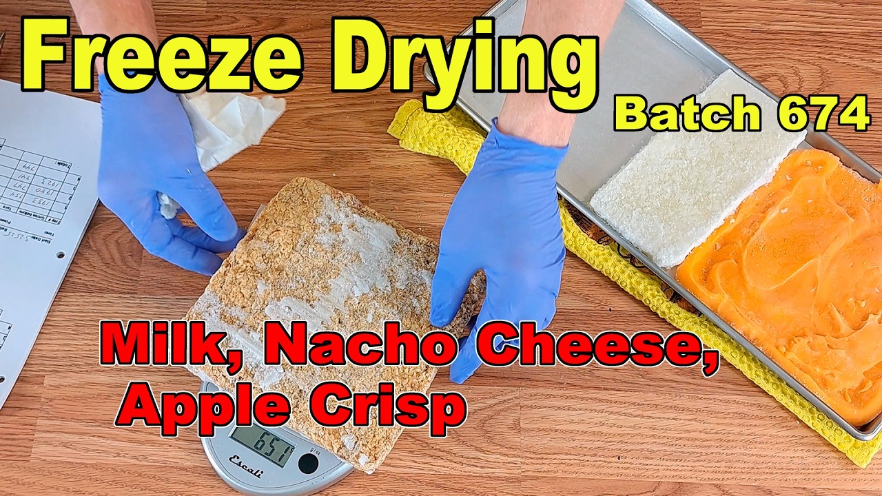 Сублимационная сушка - Молоко, соус из сыра начо и яблочный пирог - Партия 674