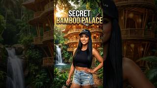 Secret Bamboo Palace Built in Just 35 Seconds 😱🌿 bamboohouse #bamboopalace #junglebuild #satisfying