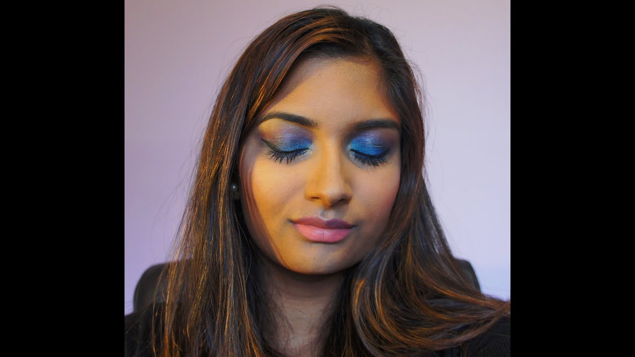Blue Eyeshadow look for dark skin YouTube