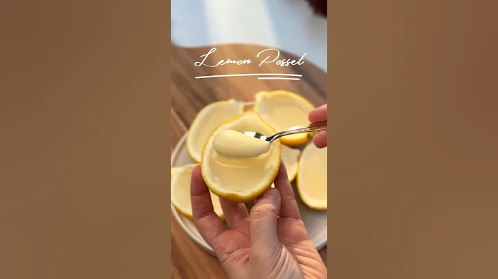 Lemon Posset 🍋 Only 4 Ingredients #shorts #tiktok #asmr #lemonposset