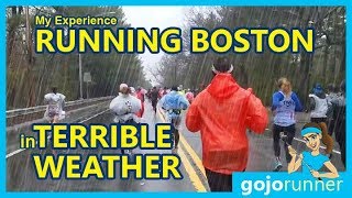Running the Boston Marathon in Terrible Weather  My Experience (2018, gojo runner)