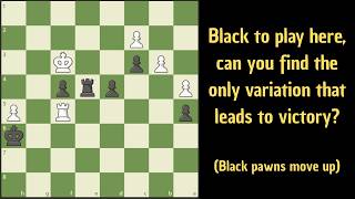 Brilliant play from black leads to victory here!