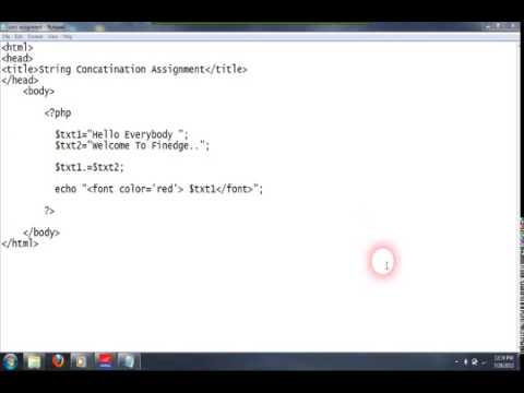 Php Tutorials: String Operators and String Functions
