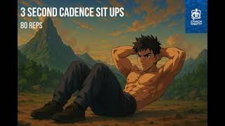3 Second Cadence Sit Ups - 80 Reps
