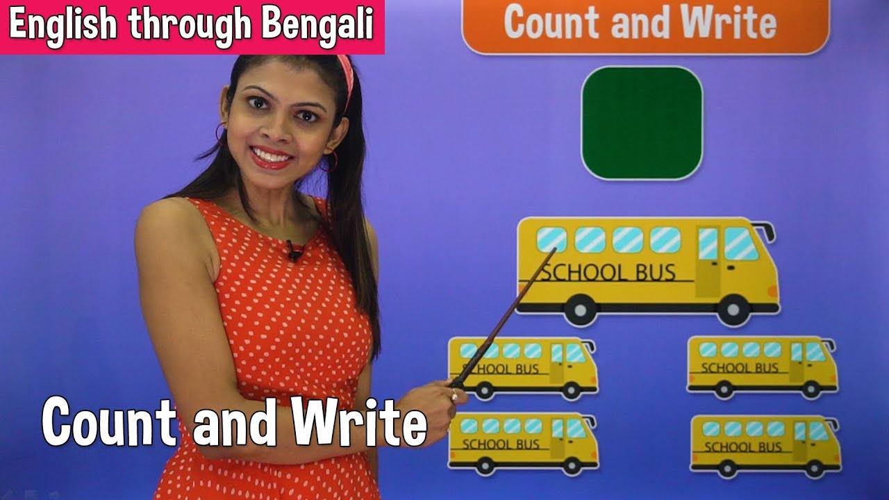 Count and Write Learn English Through Bengali For Kids Bangla Pre