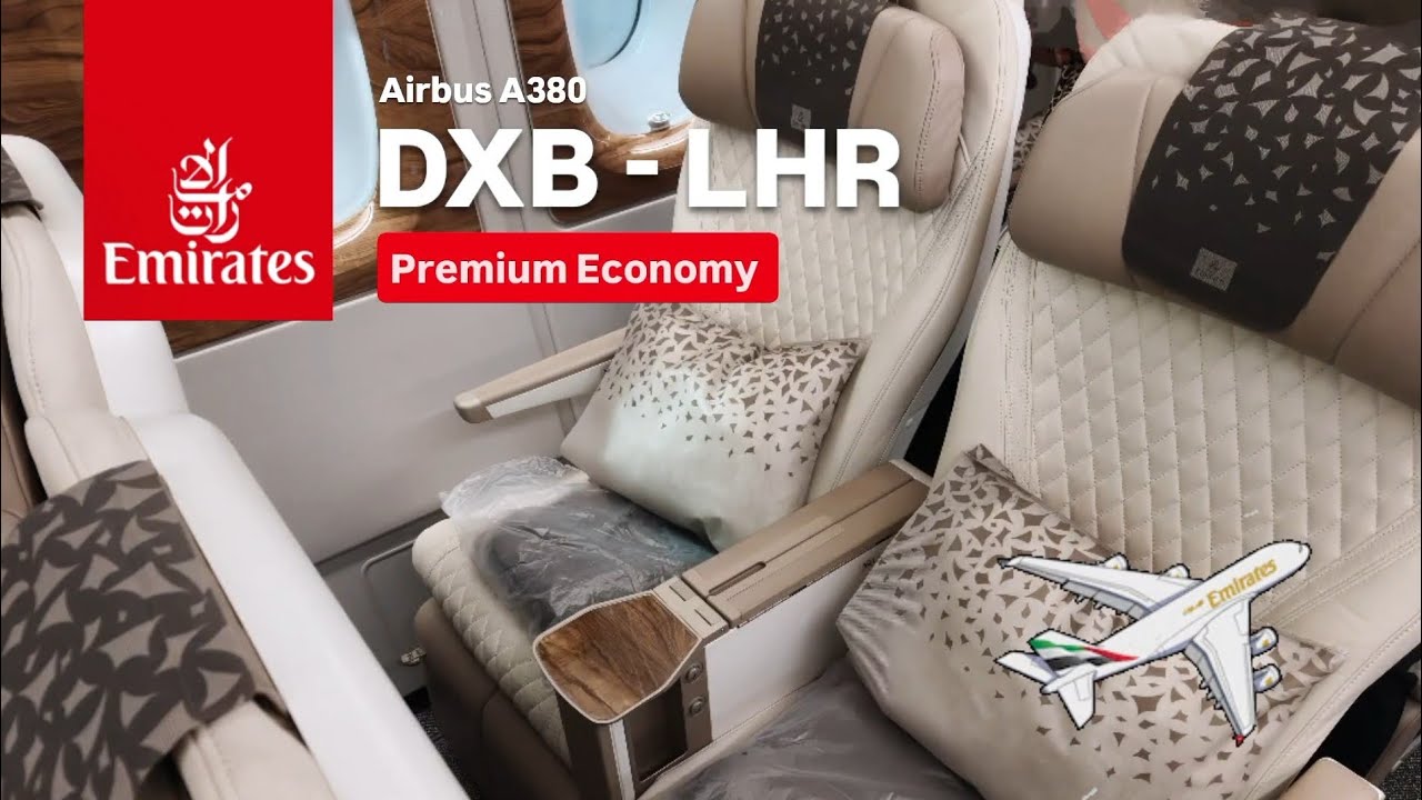 IMPRESSIVE PREMIUM ECONOMY!! Emirates EK7 Dubai to London LHR on Airbus A380-800