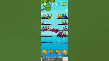 Bird sort color puzzle level 57