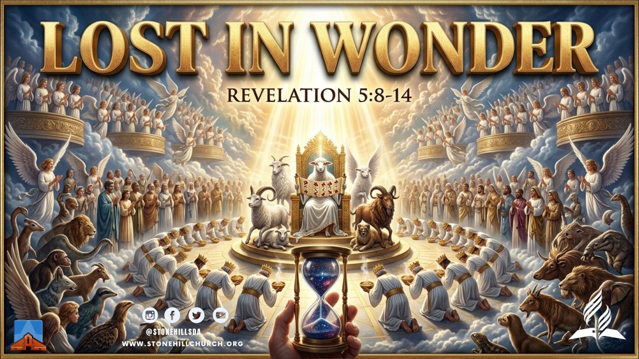 The Lamb Takes the Scroll
5 And I saw in the right hand of Him who sat on the throne a scroll written inside and on the back, sealed with seven seals. 2 Then I saw a strong angel proclaiming with a loud voice, “Who is worthy to open the scroll and to loose its seals?” 3 And no one in heaven or on the earth or under the earth was able to open the scroll, or to look at it.

4 So I wept much, because no one was found worthy to open [a]and read the scroll, or to look at it. 5 But one of the elders said to me, “Do not weep. Behold, the Lion of the tribe of Judah, the Root of David, has prevailed to open the scroll and [b]to loose its seven seals.”

6 And I looked, [c]and behold, in the midst of the throne and of the four living creatures, and in the midst of the elders, stood a Lamb as though it had been slain, having seven horns and seven eyes, which are the seven Spirits of God sent out into all the earth. 7 Then He came and took the scroll out of the right hand of Him who sat on the throne.

Worthy Is the Lamb
8 Now when He had taken the scroll, the four living creatures and the twenty-four elders fell down before the Lamb, each having a harp, and golden bowls full of incense, which are the prayers of the saints. 9 And they sang a new song, saying:

“You are worthy to take the scroll,
And to open its seals;
For You were slain,
And have redeemed us to God by Your blood
Out of every tribe and tongue and people and nation,
10 And have made [d]us kings[e] and priests to our God;
And [f]we shall reign on the earth.”

11 Then I looked, and I heard the voice of many angels around the throne, the living creatures, and the elders; and the number of them was ten thousand times ten thousand, and thousands of thousands, 12 saying with a loud voice:

“Worthy is the Lamb who was slain
To receive power and riches and wisdom,
And strength and honor and glory and blessing!”

13 And every creature which is in heaven and on the earth and under the earth and such as are in the sea, and all that are in them, I heard saying:

“Blessing and honor and glory and power
Be to Him who sits on the throne,
And to the Lamb, forever and [g]ever!”

14 Then the four living creatures said, “Amen!” And the [h]twenty-four elders fell down and worshiped [i]Him who lives forever and ever.