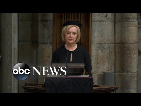 British prime minister liz truss' reading at the funeral of queen elizabeth ii | abc news