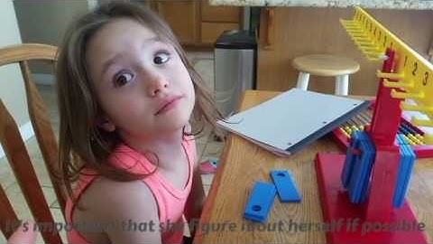 Kid Goes Through Right Start Math Lesson Level B of G