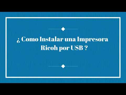 Video: ¿Cómo conecto mi impresora Ricoh a mi computadora a través de USB?