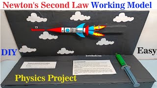 newtons second law of motion working model science project for exhibition - diy | howtofunda