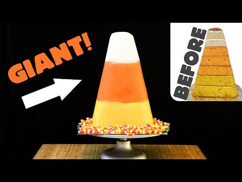 I Made A Giant Candy Corn Cake!