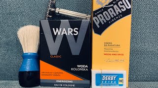 видео: БРИТЬЁ! Proraso wood and spice крем для бритья Fatip piccolo Derby extra Omega помазок Wars одеколон картинка: БРИТЬЁ! Proraso wood and spice крем для бритья Fatip piccolo Derby extra Omega помазок Wars одеколон