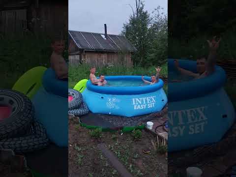 мы купаемся после бани - YouTube