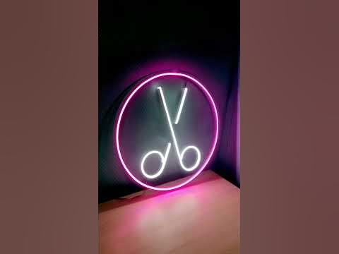 Неоновая вывеска «Ножницы» #неоноваявывеска #неон #неоноваянадпись ...