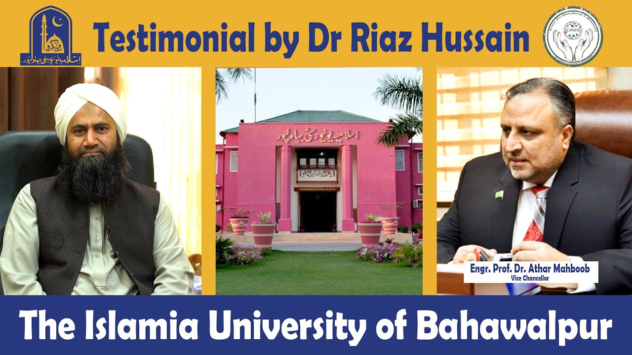 Testimonial by Dr Riaz Hussain | Chairman Department of English ...
