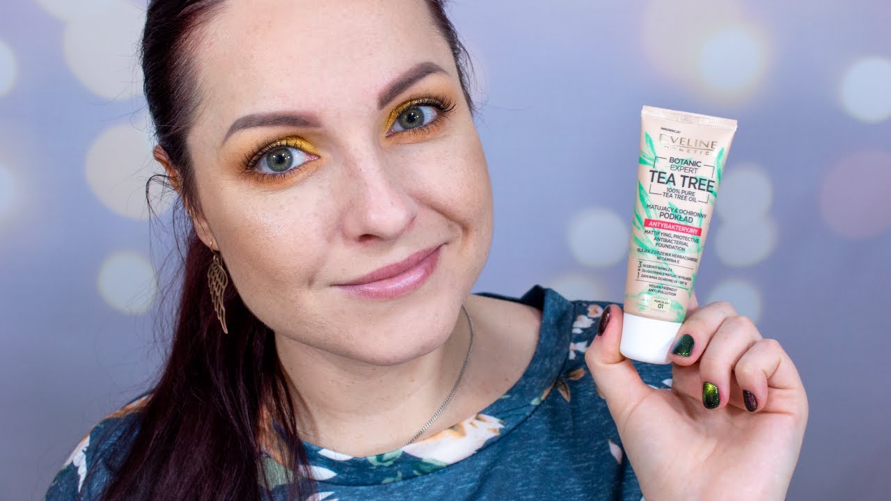 10-cio godzinny test antybakteryjnego podkładu Eveline Tea Tree | Cera mieszana