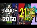 i5 9400F + RTX 2060 SUPER in 21 games ultra settings 1440p benchmarks!