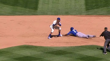 KC@SEA: Cain slides safely into second