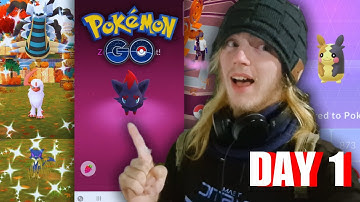 Day 1 of the *HALLOWEEN EVENT 2024*! Shiny Zorua Hunt! - Pokémon GO