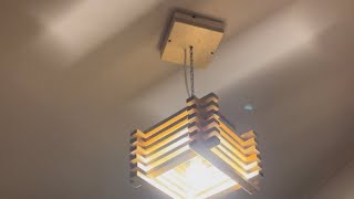 wooden ceiling light