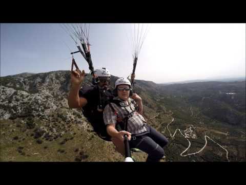 Chris paragliding in