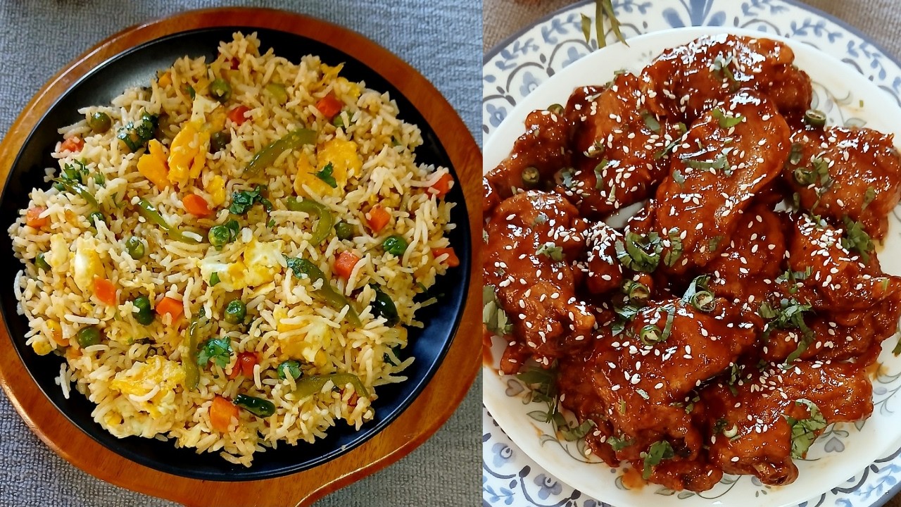 How To Make Chinese vegetable Fried Rice | Chicken Honey Wings | Sweet and Spicy Chicken Wings ||