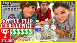 $$ WATER BOTTLE FLIP CHALLENGE FOR MONEY FOR CHARITY! | KITTIESMAMA