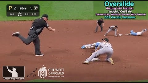 Quickie - Hiura Called for Oversliding Second Base - 2B Umpire Bill Miller