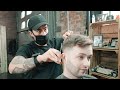 Short Textured Tapered Men's Haircut [Step By Step - Part 1 ASMR]