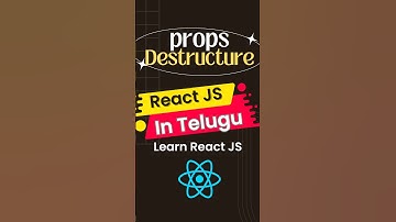 props destructure in React JS in telugu | Learn React JS | props| React JS in Telugu #shorts #short