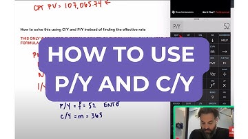 How to use P/Y and C/Y on BA-II Plus Calculator
