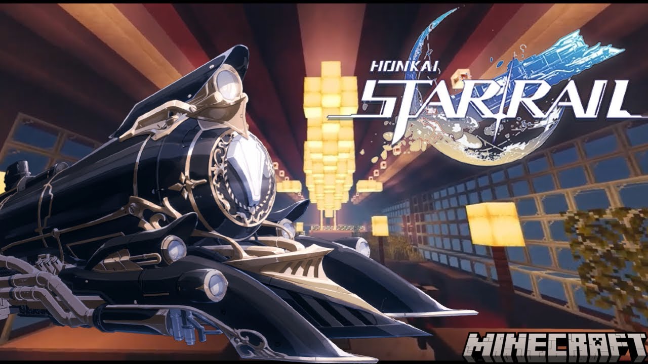 I built the Astral Express from Honkai Star Rail in Minecraft YouTube