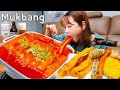 🌶가래떡떡볶이+꼬마김밥먹방🌯 떡볶이소스에 꼬마김밥을 푸욱..자세한설명은 생략한다😉Ft.모듬튀김,어묵탕,맥주🍻  MUKBANG ASMR EATINGSHOW REALSOUND 분식먹방