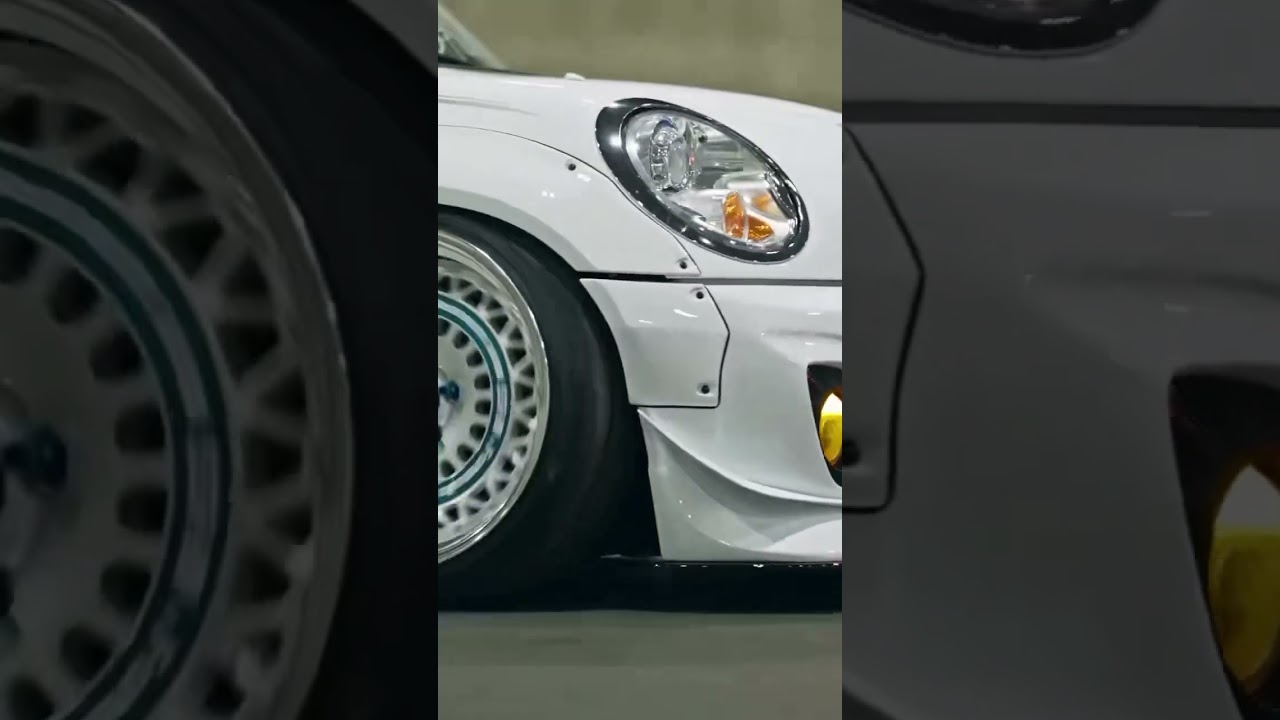 White Mini Widebody Hits Different #shorts #cars #modified