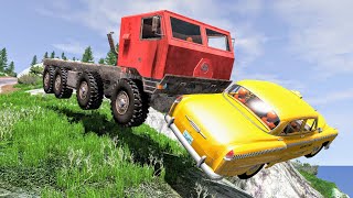 Realistic Cliff Drops #27 - BeamNG Drive Crashes | CrashBoomPunk