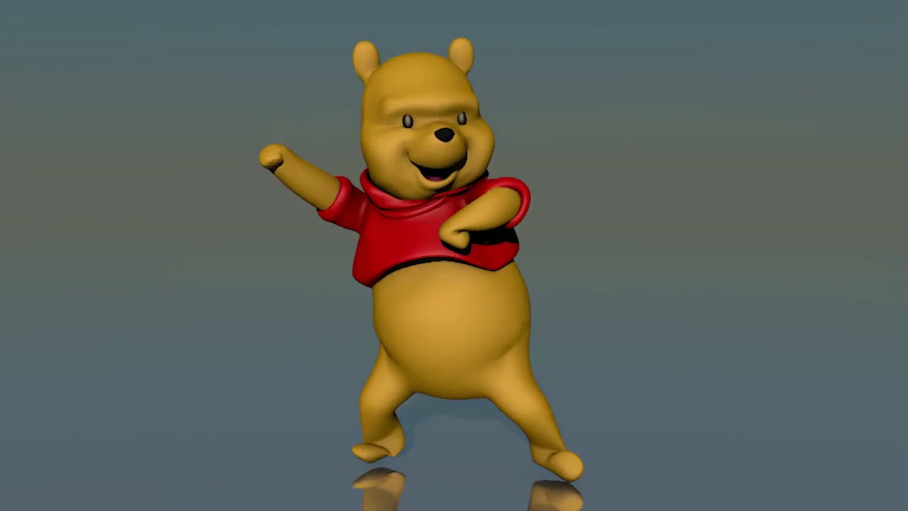 Winnie The Pooh Dancing To Fortnite Default Dance Meme - YouTube